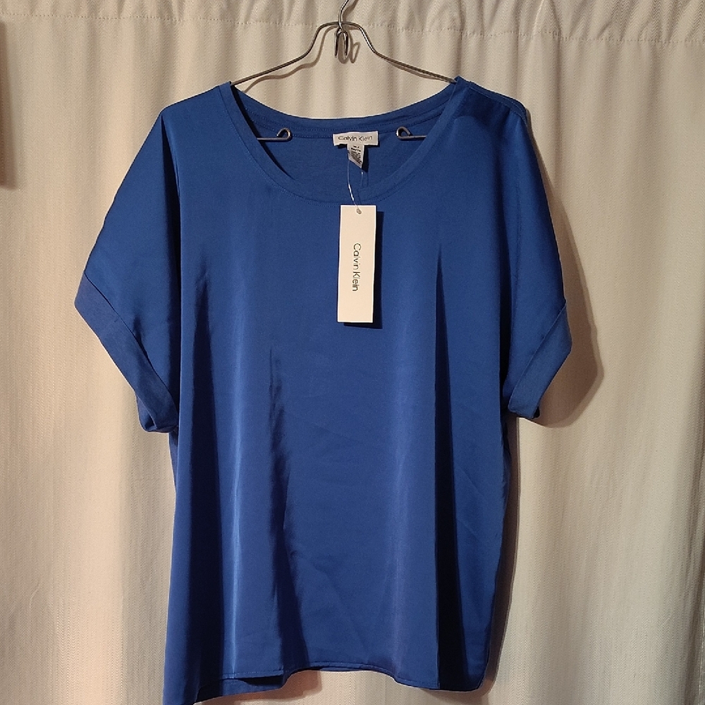 Calvin Klein Royal Blue Short Sleeve Top